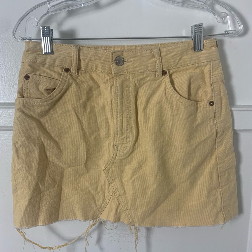 Top Shop Yellow Jean Skirt Size 6